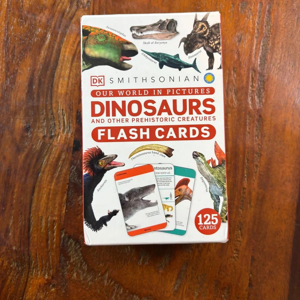 DK Smithsonian Our World in Pictures Dinosaurs 125 Flash Cards Prehistoric 2023